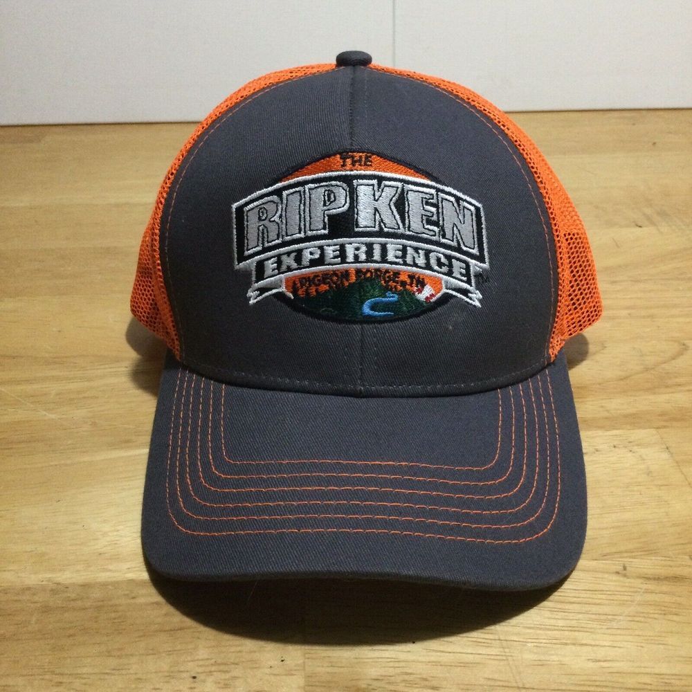 The Ripken Experience Pigeon Forge, TN High Vis Orange Baseball Cap Hat SnapBack